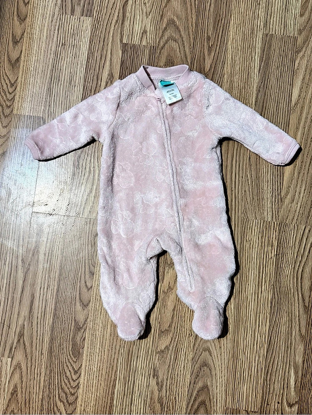 Disney Floral Pink Footie Baby 0/3M Like New